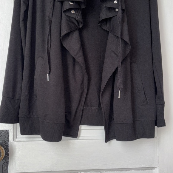 CABLE & GAUGE FUNNEL NECK OPEN FRONT JACKET - Picture 4 of 9